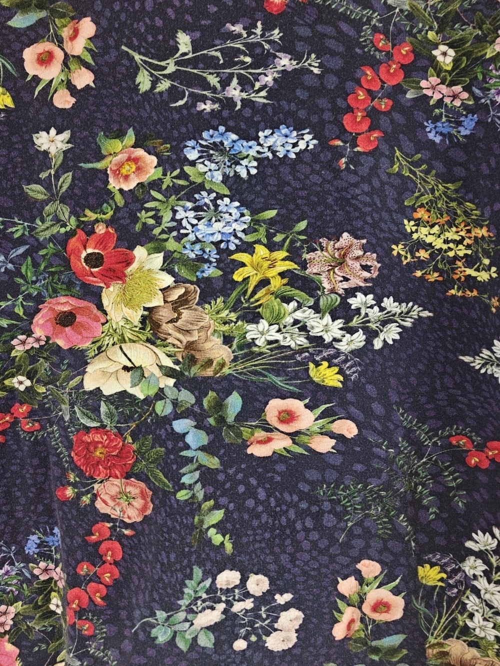 Johnny Was Calmé Floral Tee 🌸 Boho Luxe Stretch Top Navy Multicolor Size Small - Picture 5 of 12